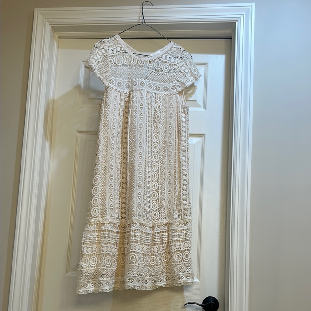Maeve Cream Flutter Sleeve Sundress
